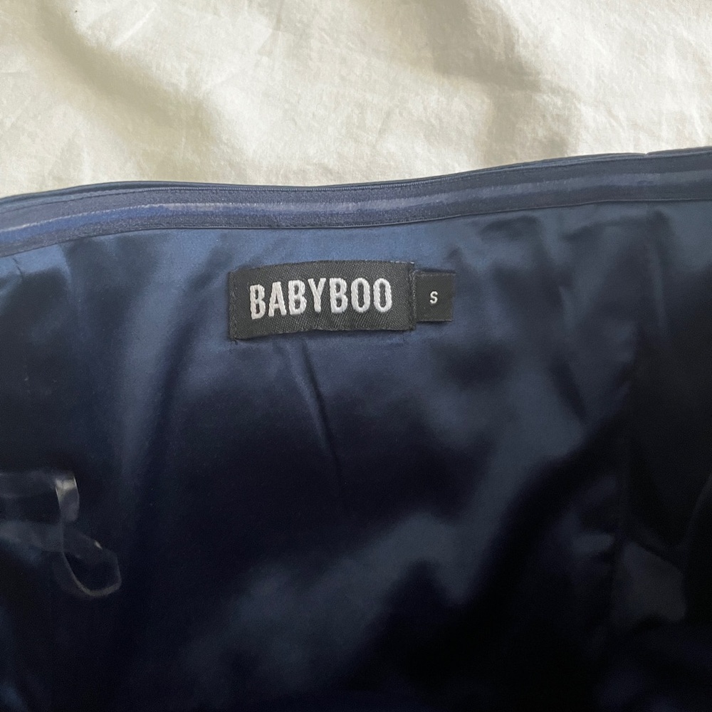 Baby boo navy blue strapless dress